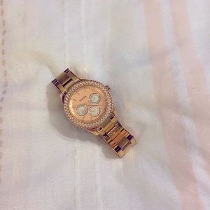 Authentic Fossil rose gold watch